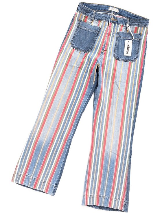 Wrangler Wrangler Jeansy CROPPED FLARE Kolorowy Loose Fit
