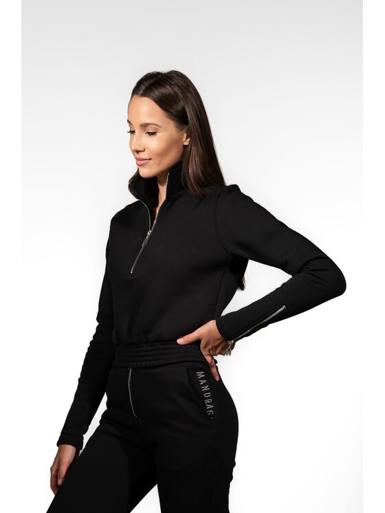 MANDRAGORA MANDRAGORA Felpa cudowronka Nero Slim Fit
