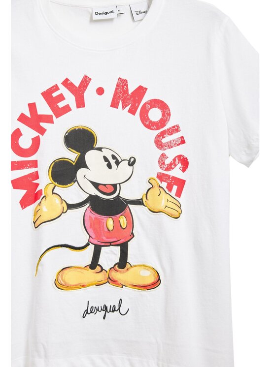 Desigual Desigual T-Shirt TS_MICKEY MOUSE Λευκό Regular Fit