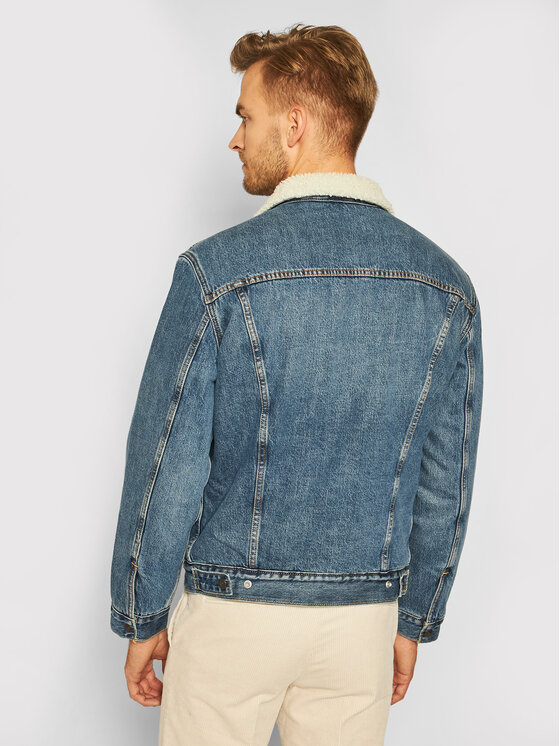 Levi's® Levi's® Jeansová bunda Type III Sherpa 16365-0128 Modrá Regular Fit