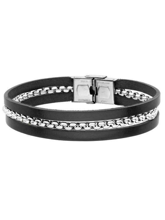 Manoki manoki Bransoletka BA838BS Czarny