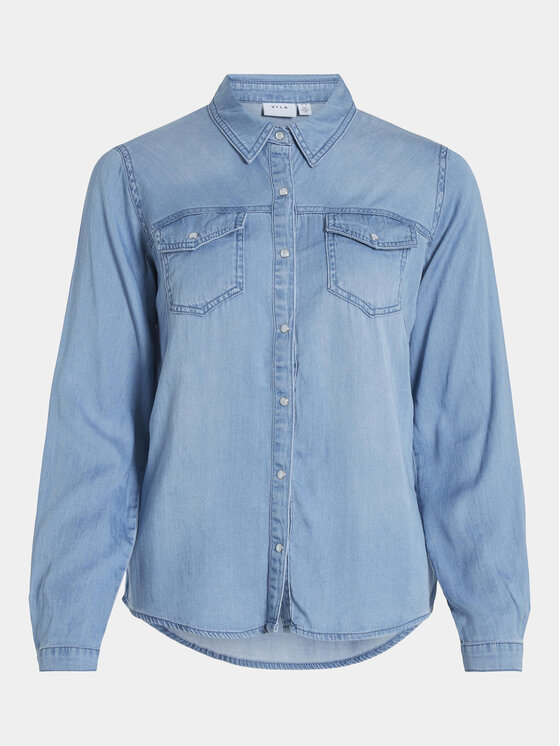 Vila Vila camicia di jeans Bista 14033008 Blu Regular Fit