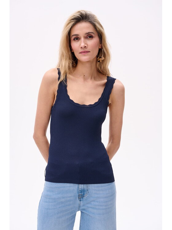 blue shadow blue shadow Top 8076-17 Niebieski Regular Fit