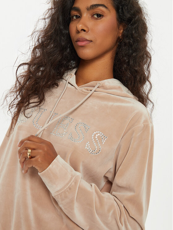 Guess Guess Μπλούζα V4RQ25 KBXI2 Μπεζ Regular Fit