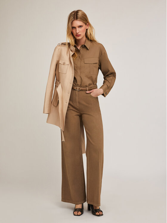 Motivi Motivi Camicia 5198Q000744N022 Marrone Regular Fit