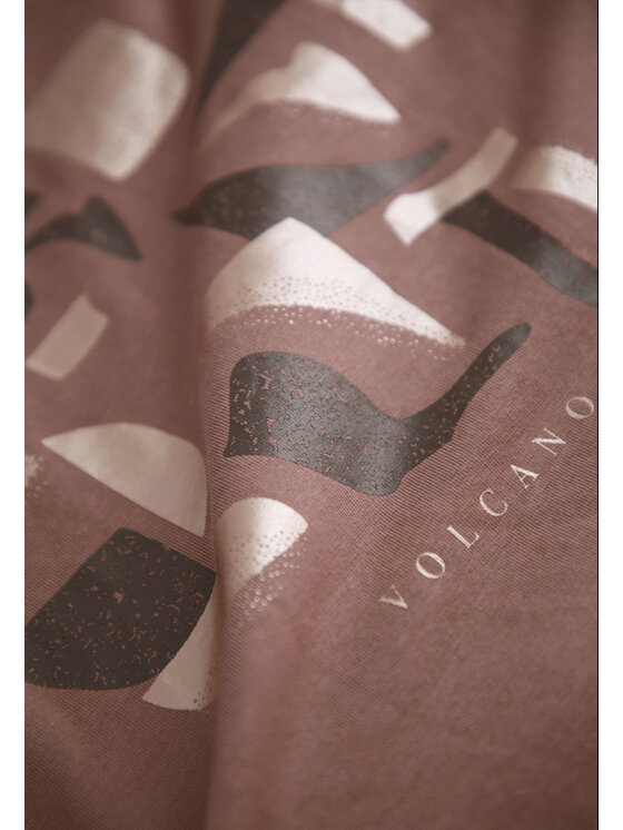 Volcano Volcano T-Shirt T-PRIME Beżowy Regular Fit