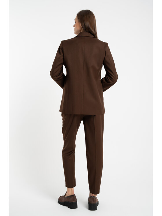 CLICK CLICK Marynarka 71-0036 Brązowy Feminine Fit