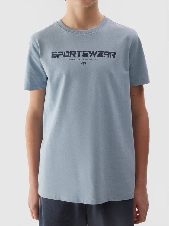 4F 4F T-Shirt 4FJWSS24 TTSHM1114 34S JASNY NIEBIESKI 152 Modrá Regular Fit