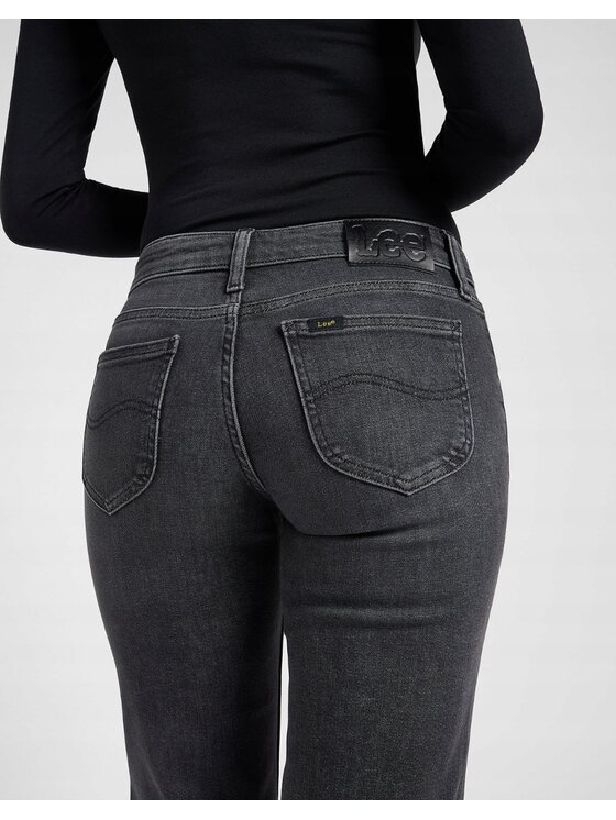Lee Lee Jeansy Zoe Szary Straight Fit