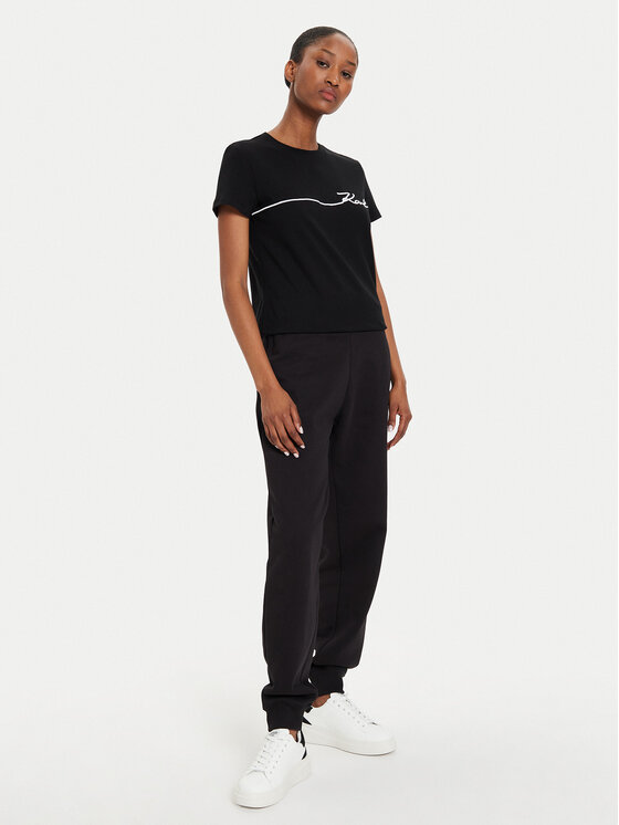 KARL LAGERFELD KARL LAGERFELD T-Shirt 245W1706 Czarny Regular Fit