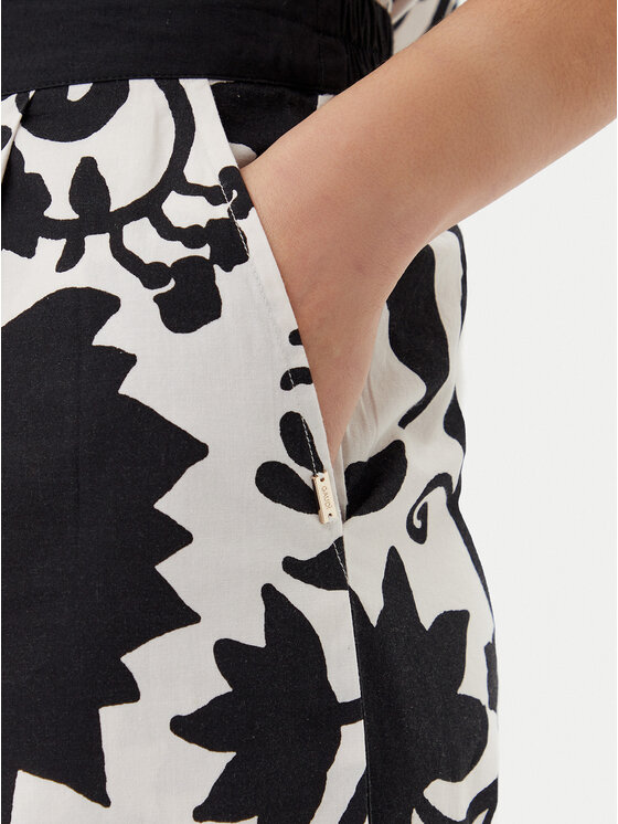 Gaudi Gaudi Kalhoty culottes 511FD25011 Černá Relaxed Fit