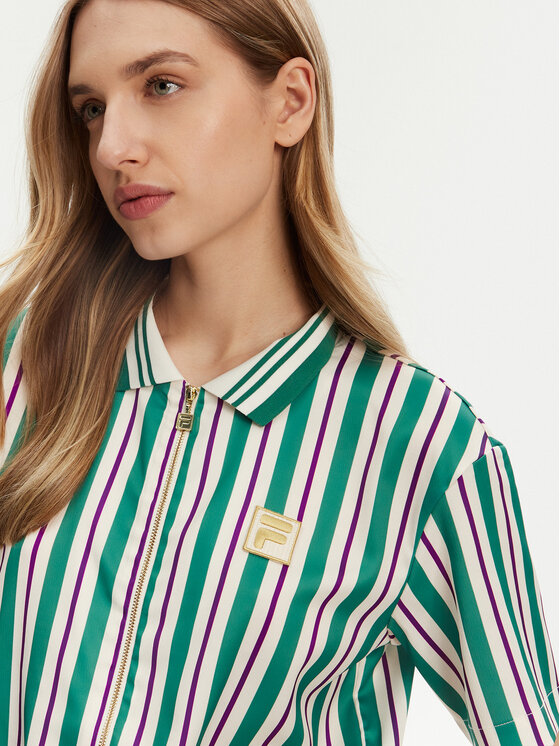 Fila Fila Bluzka Lassance FAW0996 Zielony Regular Fit