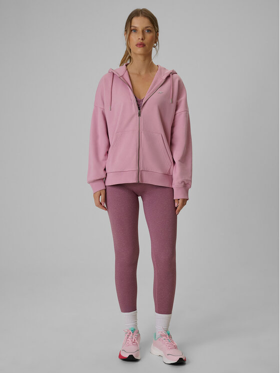 4F 4F Bluza basic Różowy jasny Loose Fit