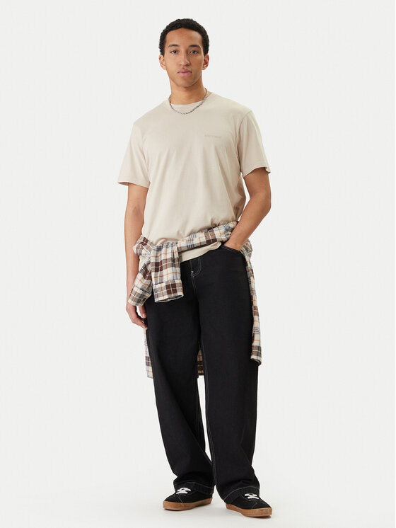 Element Element Tricou Lowcase Pigment ELYKT00177 Bej Regular Fit