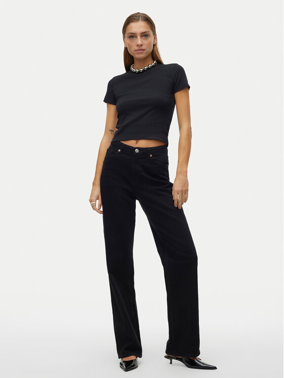 Vero Moda Vero Moda Тишърт Chloe 10306894 Черен Tight Fit