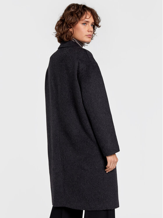Calvin Klein Calvin Klein Płaszcz wełniany K20K204629 Szary Regular Fit