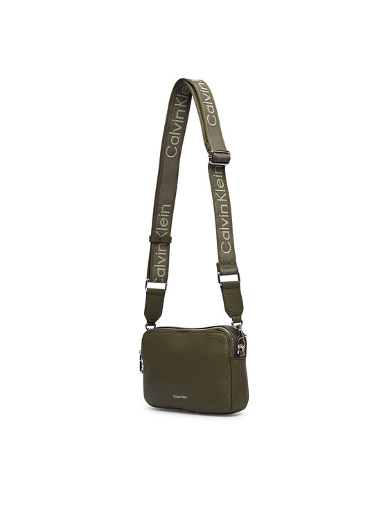 Calvin Klein Calvin Klein Τσάντα Webbing 2X Strap Camera Bag LV04F3656G Σκούρο πράσινο