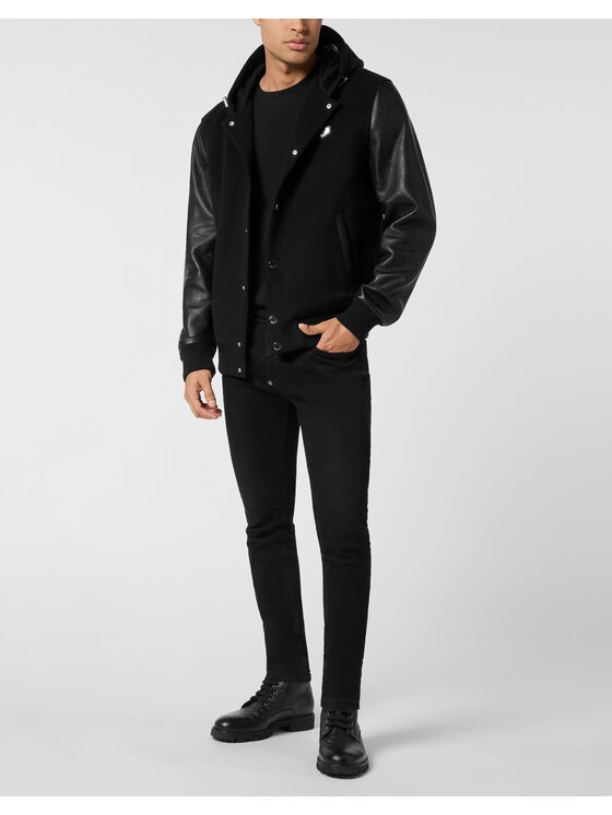 PHILIPP PLEIN PHILIPP PLEIN Kurtka bomber 25603 Czarny Regular Fit