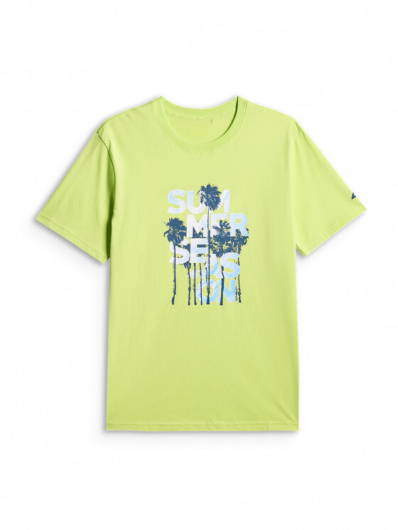 4F 4F T-Shirt BEACHWEAR Zielony jasny Regular Fit