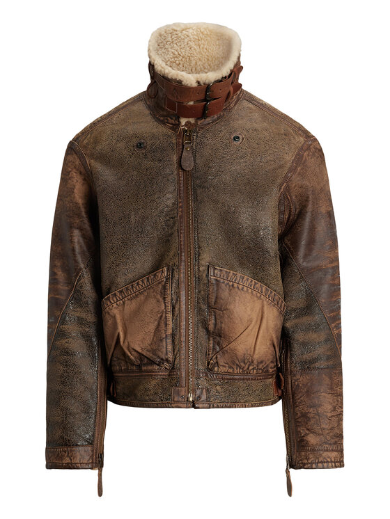 Polo Ralph Lauren Polo Ralph Lauren Lederjacke 710939176001 Braun Regular Fit