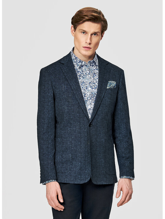 Pako Lorente Pako Lorente Marynarka P26SF-3X-002 Granatowy Slim Fit