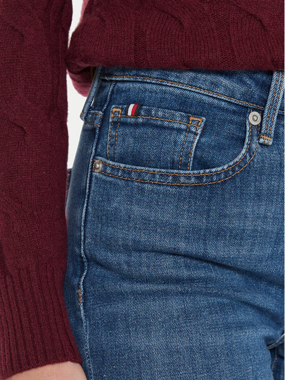 Tommy Hilfiger Tommy Hilfiger Jeans hlače WW0WW45009 Modra Bootcut Fit
