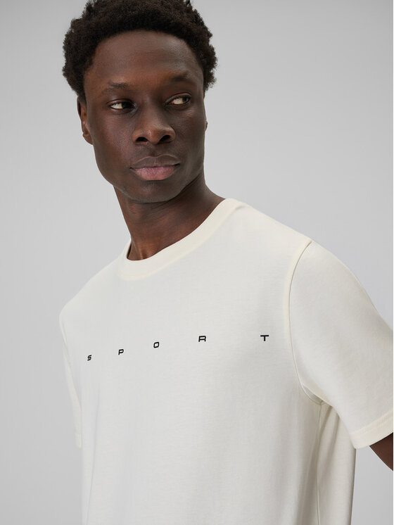 4F 4F T-Shirt CITY Kremowy Regular Fit