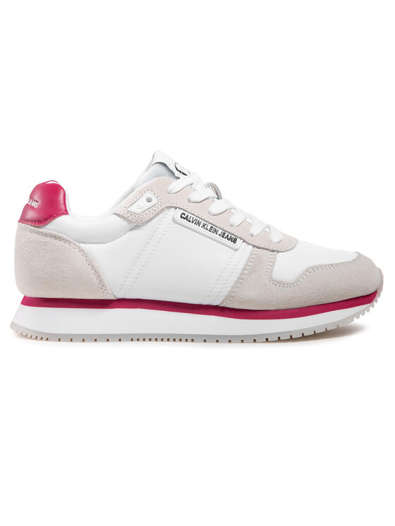 Calvin Klein Jeans Laisvalaikio batai Runner Sneaker Laceup Pl YW0YW00071  Balta • Modivo.lt