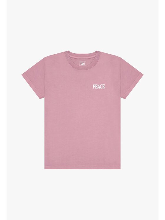 Lee Lee T-Shirt SMALL GRAPHIC TEE Różowy Regular Fit