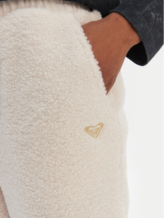 Roxy Roxy Pantaloni da tuta Waves Of Warmths ERJNP03674 Écru Regular Fit
