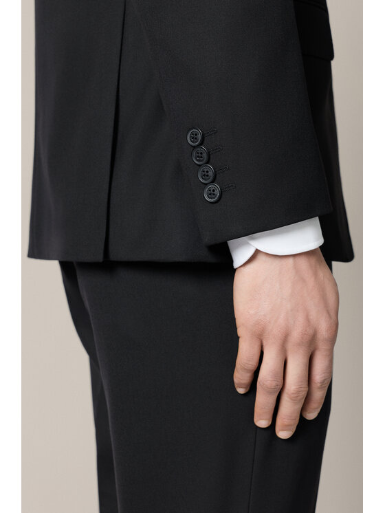 Lancerto Lancerto Garnitur Apricale GA073225000001 Czarny Slim Fit