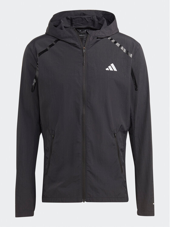 adidas Ubergangsjacke Marathon Warm Up Jacket IB8264 Schwarz Slim Fit Modivo