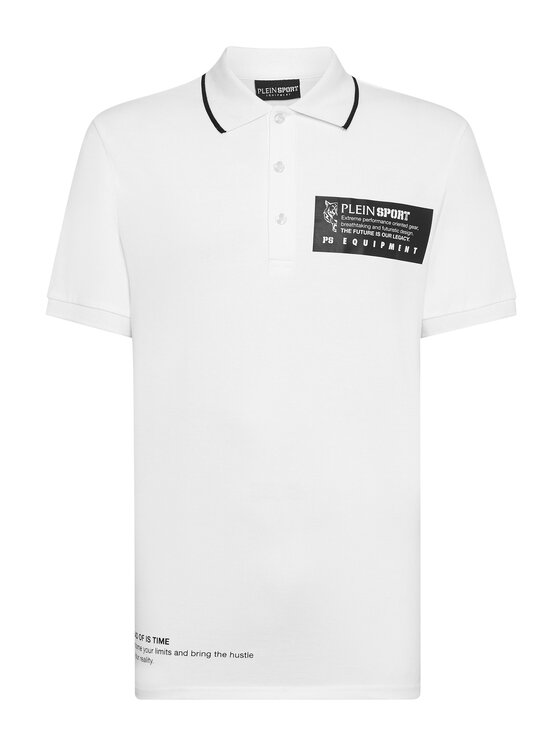 Plein Sport Plein Sport Polo 14261 Biały Slim Fit
