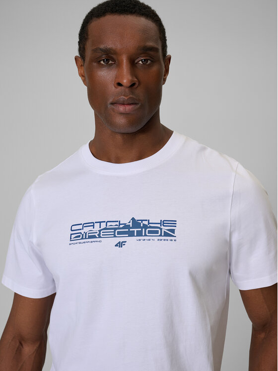 4F 4F T-Shirt TREKKING Biały Regular Fit