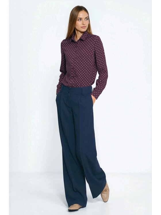 NIFE NIFE Halenka K91 Bordó Regular Fit