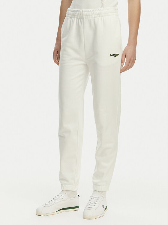 Lacoste Pantaloni trening XF7604 Alb Regular Fit