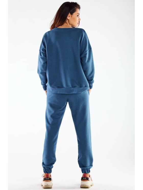 Infinite You Infinite You Mikina M276 Modrá Basic Fit