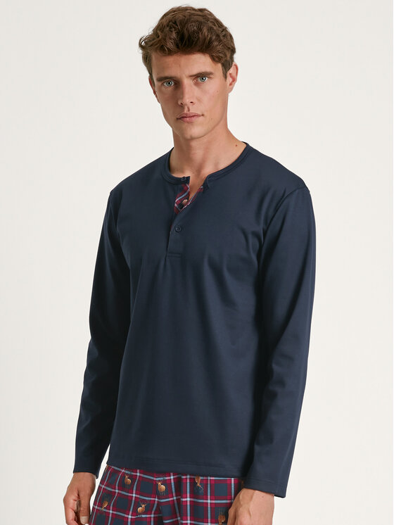 Calida Calida Piżama 41884 Granatowy Regular Fit