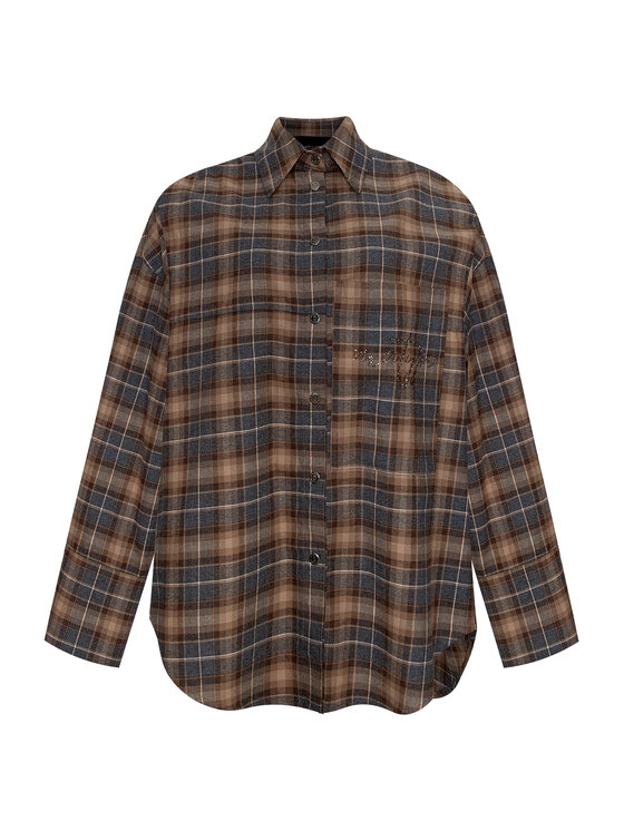 Magda Matyja Magda Matyja Koszula ALABAMA SHIRT Brązowy Overshirt Fit