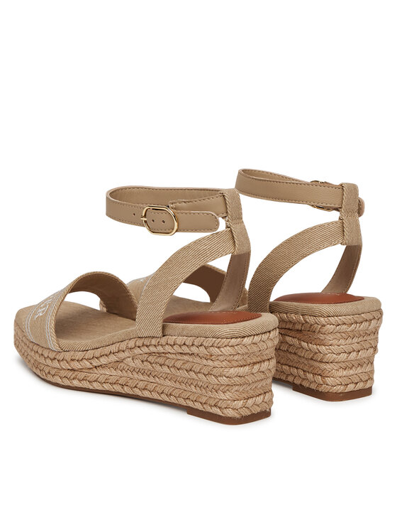 Tommy Hilfiger Tommy Hilfiger Espadryle Tommy Hilfiger Espad Mid Wedge FW0FW08805 Beżowy