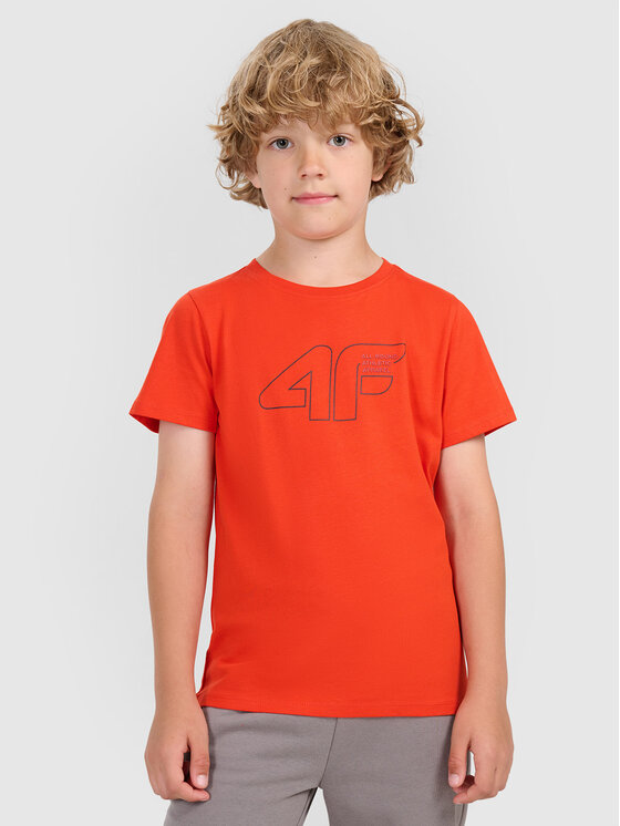4F 4F T-Shirt BASIC+ Červená Regular Fit