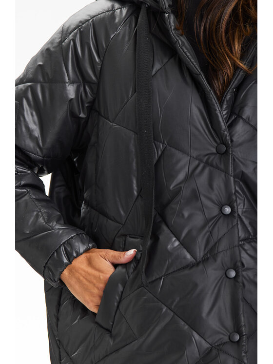 Awama Awama Kurtka damska A687 Czarny Basic Fit