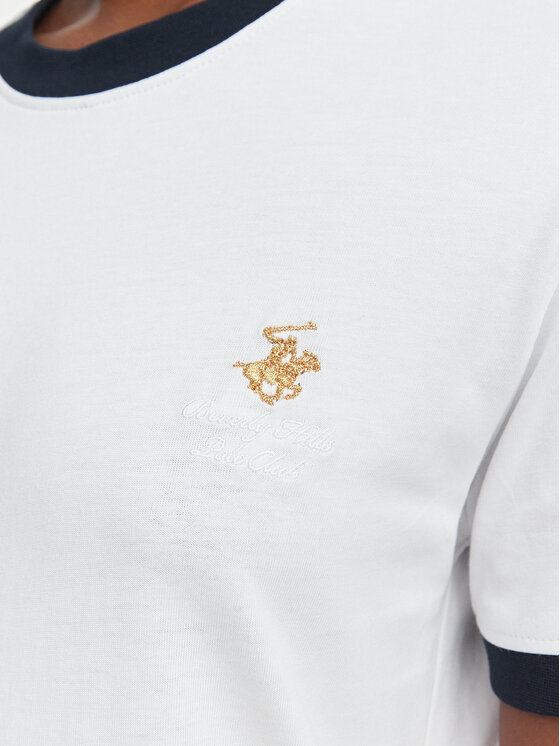 Beverly Hills Polo Club Beverly Hills Polo Club Tričko P-SS26W-TS0104 Biela Regular Fit