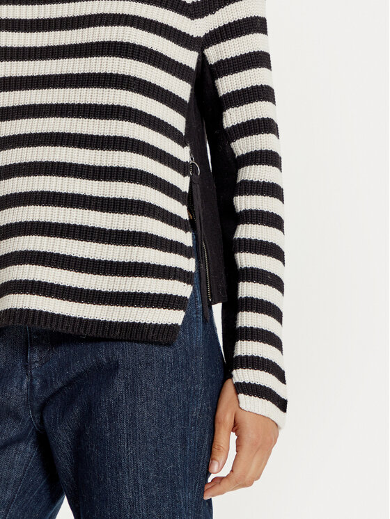 OUI OUI Megztinis 89169 Juoda Loose Fit