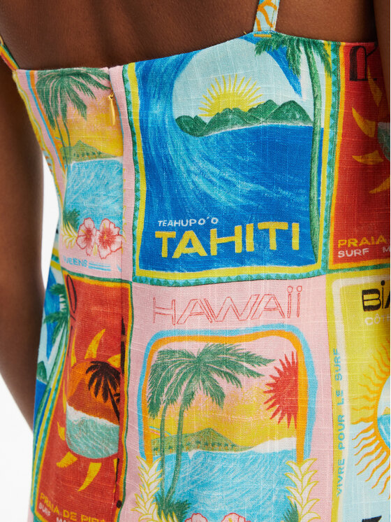 Roxy Roxy Letní šaty Atlas Playa Blanca ERJWD03860 Barevná Regular Fit