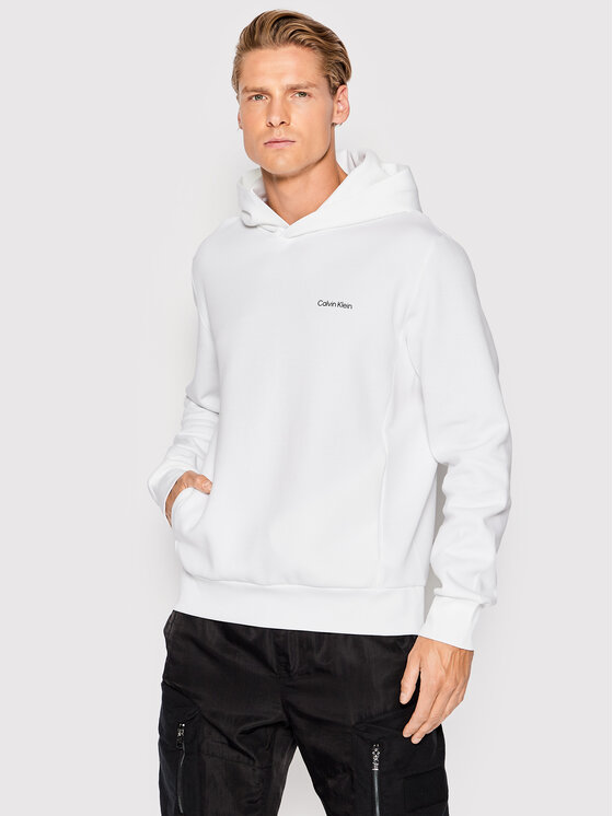 Calvin Klein Calvin Klein Mikina Micro Logo K10K109927 Bílá Regular Fit