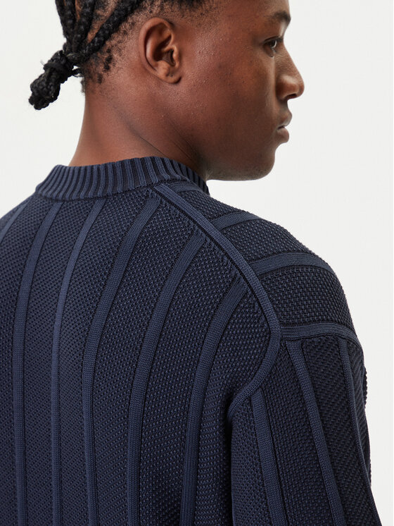 BOSS BOSS Džemper Kaktus 50543690 Tamnoplava Relaxed Fit