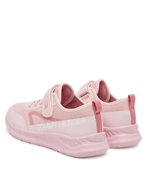 Tommy Hilfiger Tommy Hilfiger Сникърси Low Cut Lace-Up/Velcro Sneaker T1A9-33990-1843 S Розов