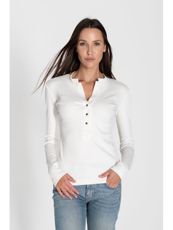 MANDRAGORA MANDRAGORA Blusa snappy Oro bianco Regular Fit
