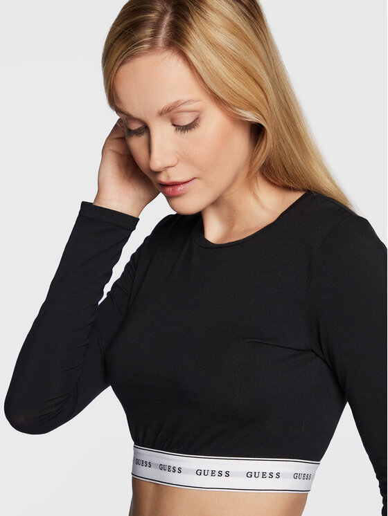 Guess Guess Μπλουζάκι Carrie O2BM10 KBBU1 Μαύρο Regular Fit